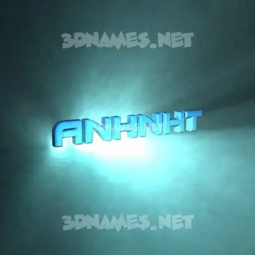 anhnht in Light Shine style - 3D name wallpaper