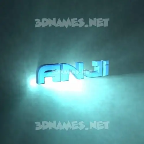 anji in Light Shine style - 3D name wallpaper