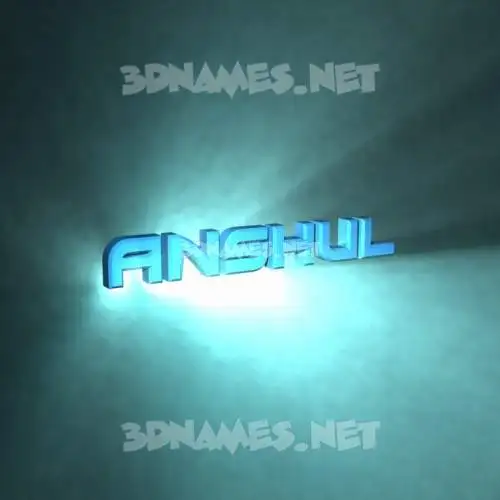 anshul in Light Shine style - 3D name wallpaper