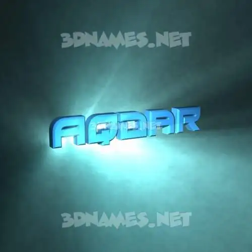 aqdar in Light Shine style - 3D name wallpaper