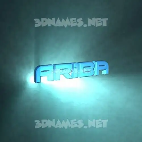 ariba in Light Shine style - 3D name wallpaper