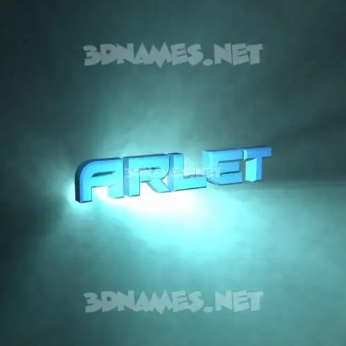 arlet in Light Shine style - 3D name wallpaper arlet in Light Shine style - 3D name wallpaper