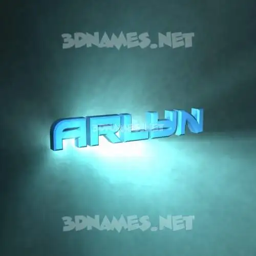 arlyn in Light Shine style - 3D name wallpaper