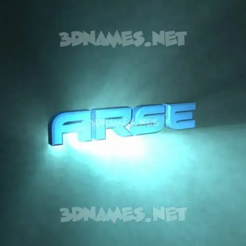 arse in Light Shine style - 3D name wallpaper