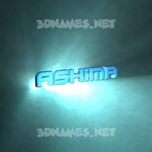 ashima in Light Shine style - 3D name wallpaper