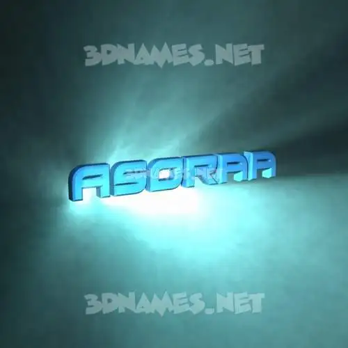 asoraa in Light Shine style - 3D name wallpaper