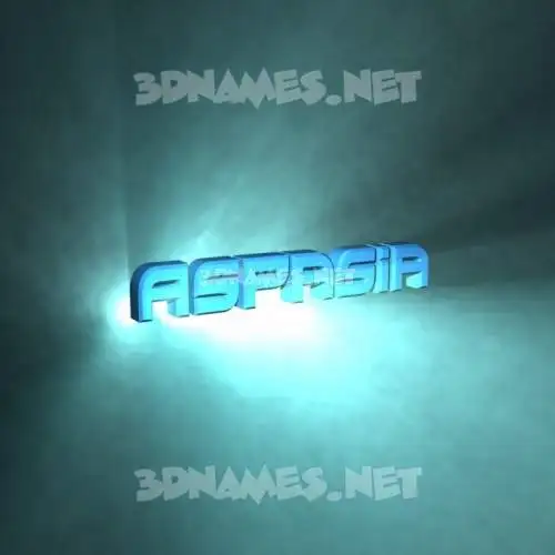 aspasia in Light Shine style - 3D name wallpaper