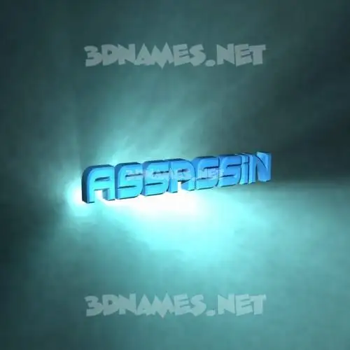 assassin in Light Shine style - 3D name wallpaper
