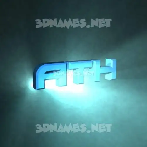 ath in Light Shine style - 3D name wallpaper