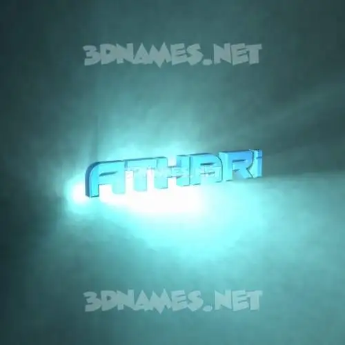 athari in Light Shine style - 3D name wallpaper