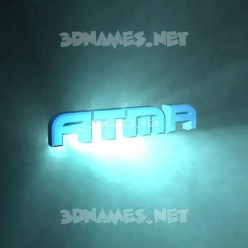 atma in Light Shine style - 3D name wallpaper