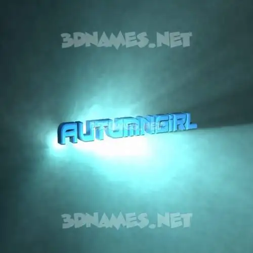autumngirl in Light Shine style - 3D name wallpaper