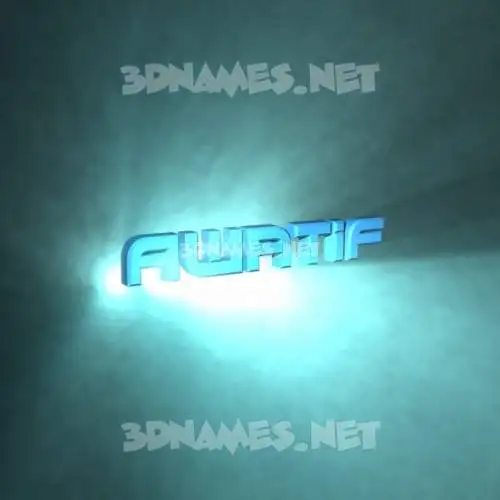 awatif in Light Shine style - 3D name wallpaper