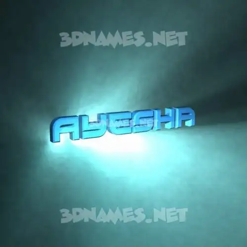 ayesha in Light Shine style - 3D name wallpaper