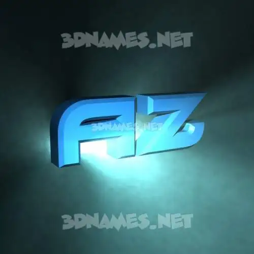 az in Light Shine style - 3D name wallpaper