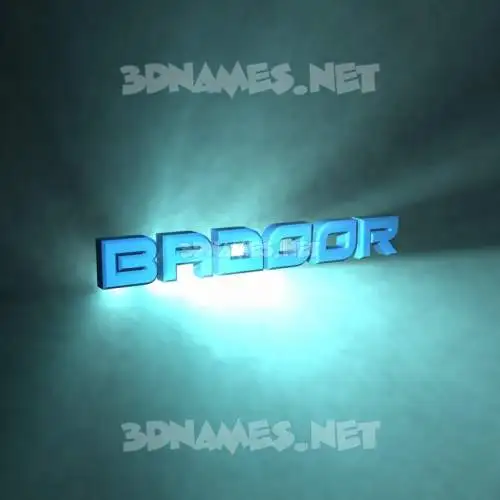 badoor in Light Shine style - 3D name wallpaper
