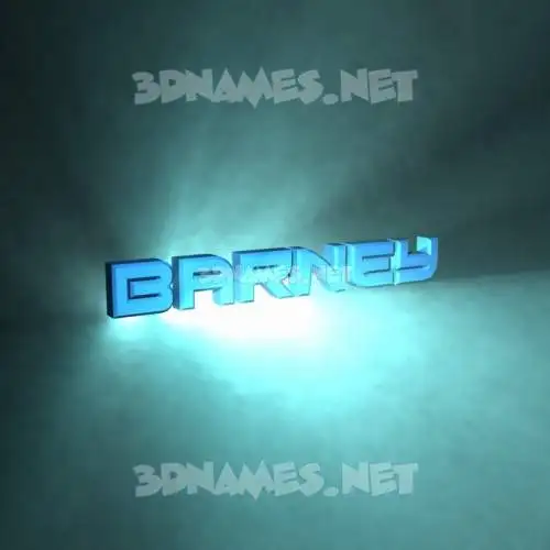 barney in Light Shine style - 3D name wallpaper
