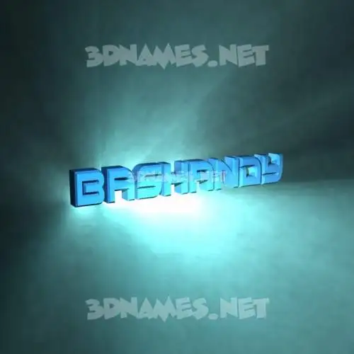 bashandy in Light Shine style - 3D name wallpaper