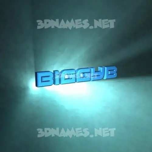 biggyb in Light Shine style - 3D name wallpaper