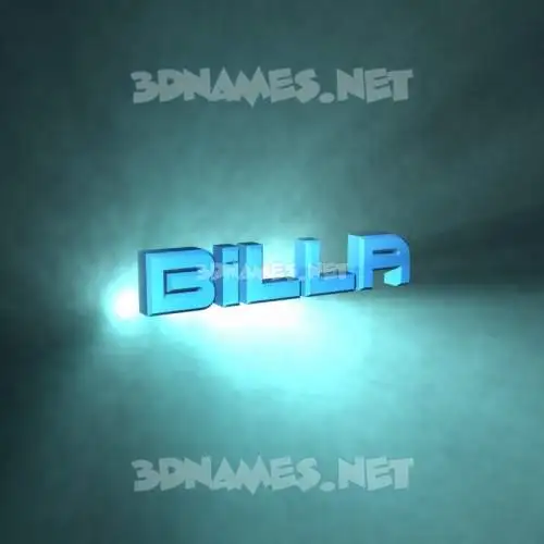 billa in Light Shine style - 3D name wallpaper