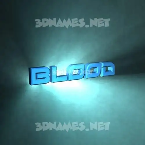 blood in Light Shine style - 3D name wallpaper
