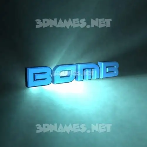 bomb in Light Shine style - 3D name wallpaper bomb in Light Shine style - 3D name wallpaper