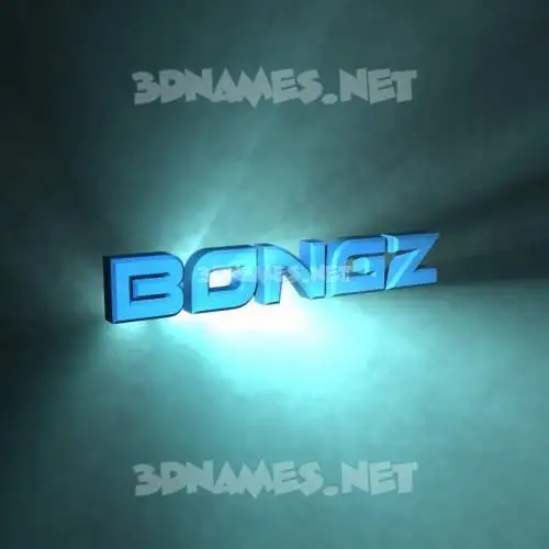 bongz in Light Shine style - 3D name wallpaper