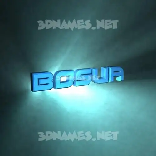 bosua in Light Shine style - 3D name wallpaper
