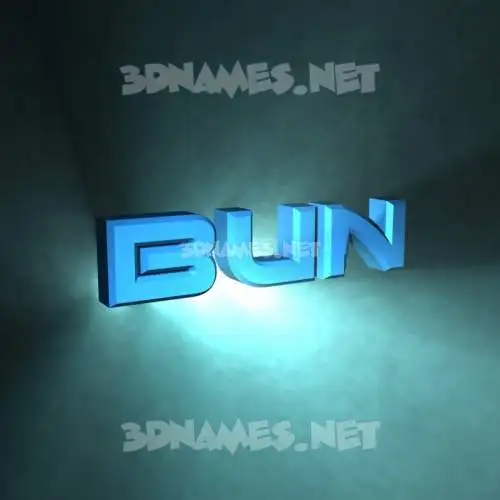 bun in Light Shine style - 3D name wallpaper bun in Light Shine style - 3D name wallpaper