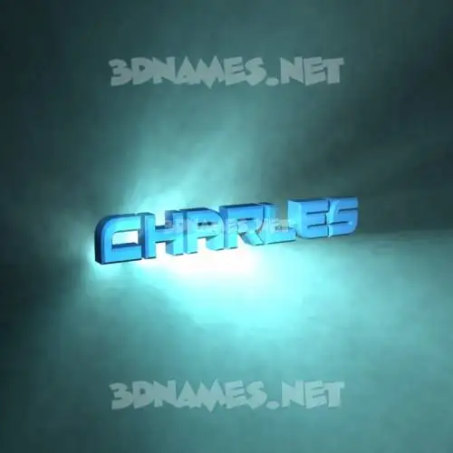 charles in Light Shine style - 3D name wallpaper