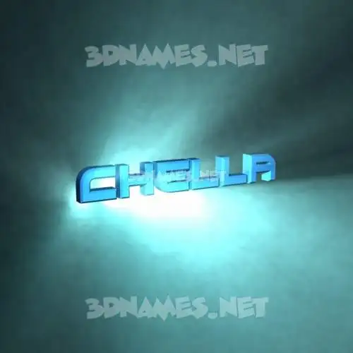 chella in Light Shine style - 3D name wallpaper