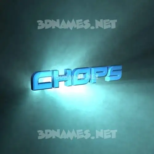 chops in Light Shine style - 3D name wallpaper chops in Light Shine style - 3D name wallpaper