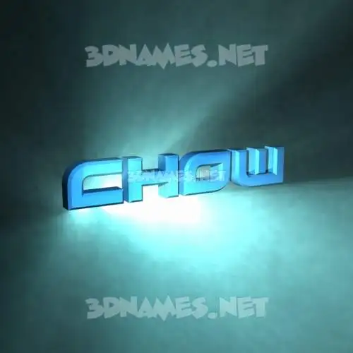 chow in Light Shine style - 3D name wallpaper