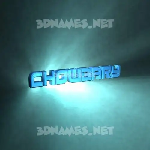 chowdary in Light Shine style - 3D name wallpaper