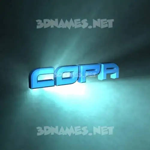 copa in Light Shine style - 3D name wallpaper copa in Light Shine style - 3D name wallpaper