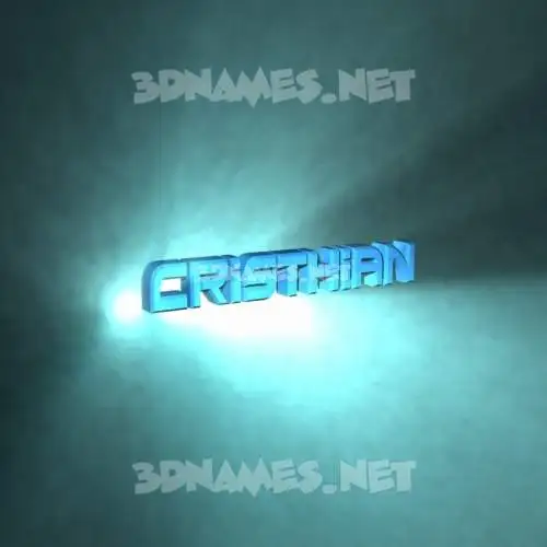cristhian in Light Shine style - 3D name wallpaper
