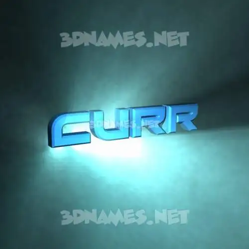 curr in Light Shine style - 3D name wallpaper