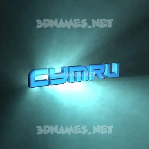 cymru in Light Shine style - 3D name wallpaper