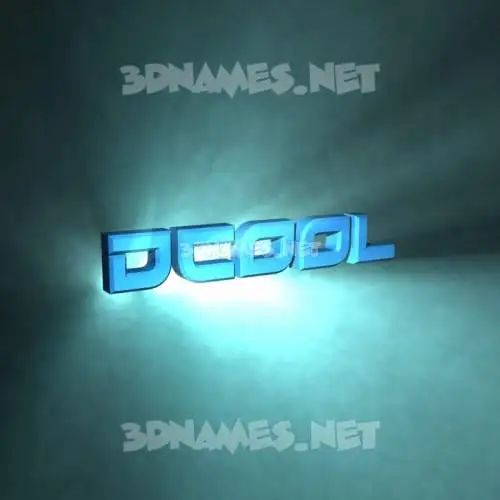 dcool in Light Shine style - 3D name wallpaper