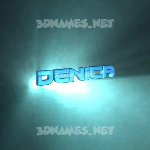 denica in Light Shine style - 3D name wallpaper