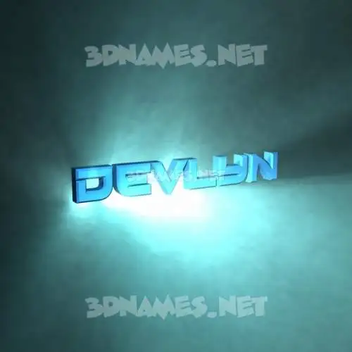 devlyn in Light Shine style - 3D name wallpaper