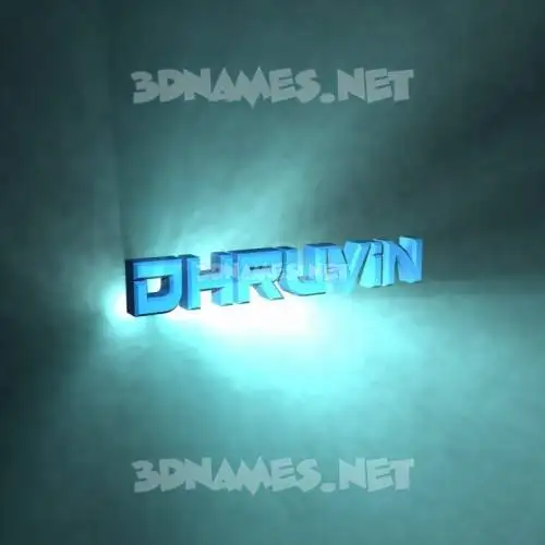 dhruvin in Light Shine style - 3D name wallpaper