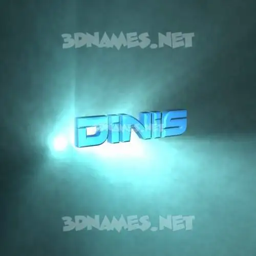 dinis in Light Shine style - 3D name wallpaper