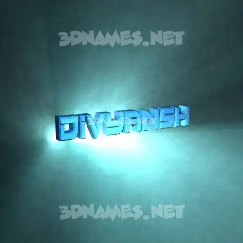 divyansh in Light Shine style - 3D name wallpaper