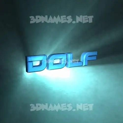 dolf in Light Shine style - 3D name wallpaper