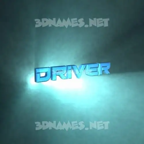 driver in Light Shine style - 3D name wallpaper