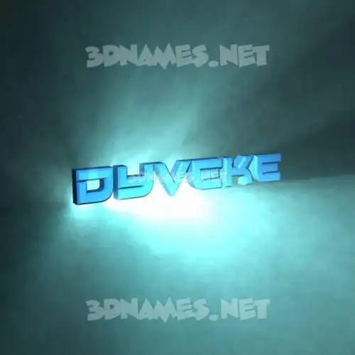 dyveke in Light Shine style - 3D name wallpaper