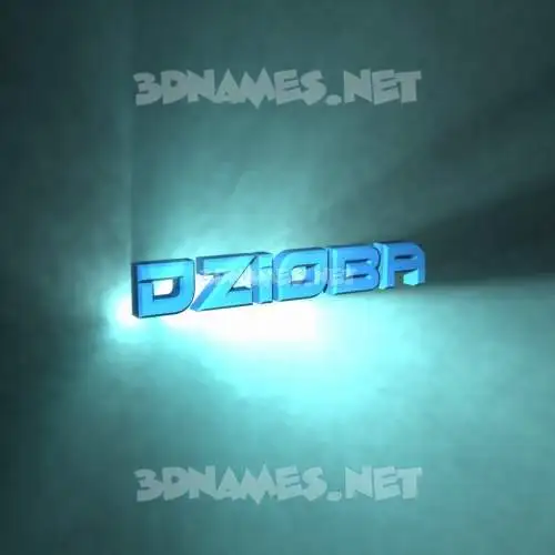 dzioba in Light Shine style - 3D name wallpaper dzioba in Light Shine style - 3D name wallpaper