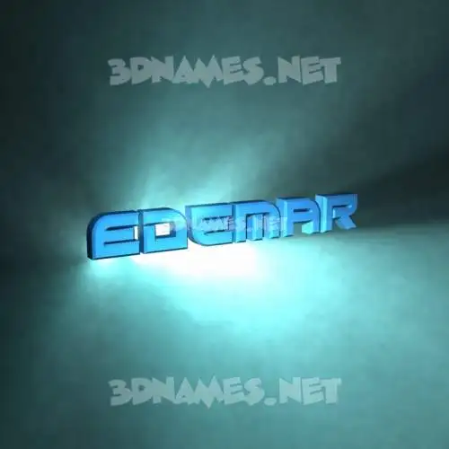 edemar in Light Shine style - 3D name wallpaper