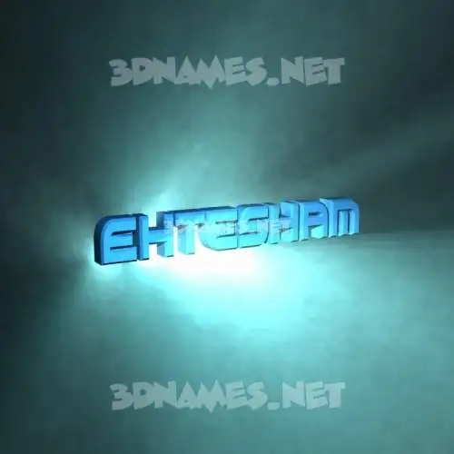 ehtesham in Light Shine style - 3D name wallpaper